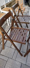 Sedie legno pieghevoli 4 pezzi
