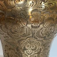 Vaso Decorativo in Ottone Lucido arabo