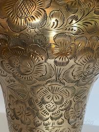 Vaso Decorativo in Ottone Lucido arabo