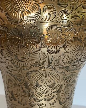 Vaso Decorativo in Ottone Lucido arabo