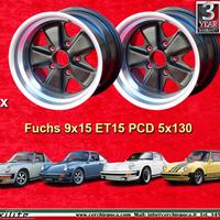 2 pz cerchi Porsche Fuchs 9x15 ET15 5x130