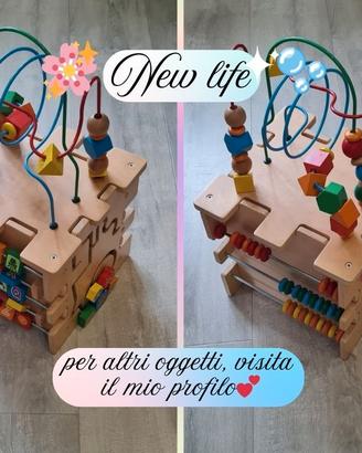 Cubo attività in legno per bambini