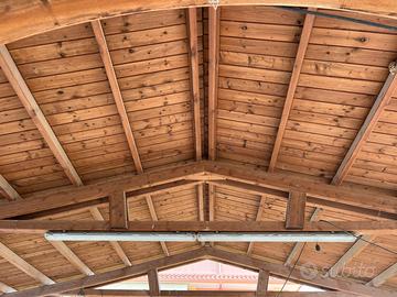 Gazebo in leggno 5 x 6,5 m h 3,5 m