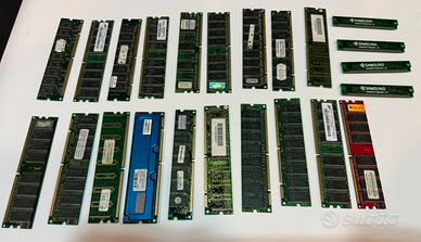 Memorie Ram 23 pezzi + Accessori Pc