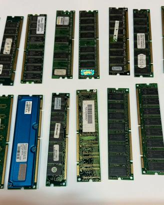 Memorie Ram 23 pezzi + Accessori Pc