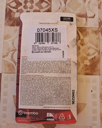 pinze freno anteriore