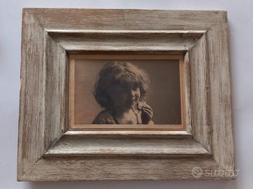 Cornice vintage con cartolina inglese, shabby chic