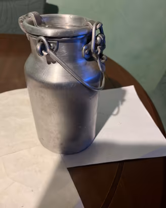 BIDONE IN ALLUMINIO PER LATTE DA 1 LITRO E MEZZO  
