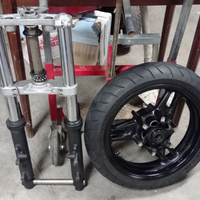 Forcella più ruota ant Yamaha Tmax 500 anno 2010