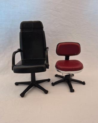 COPPIA ACCENDINI “SEDIE DA UFFICIO” VINTAGE rif.23