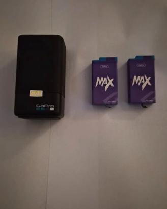 Caricabatteria + 2 Batterie Gopro360 Max