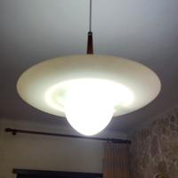 Lampadario per Cucina in Vetro e Acciaio
