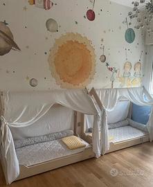 Picci liberty coppia letti, montessoriani completi