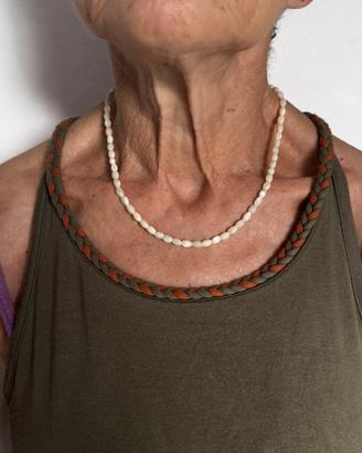Collana perle irregolari naturali girocollo