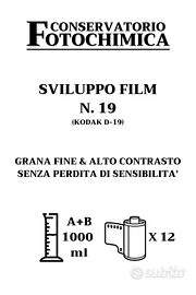 N.19 (Kodak D19) Sviluppo pellicola