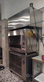 Forno professionale Girarrosto + vetrina calda