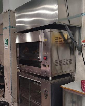 Forno professionale Girarrosto + vetrina calda