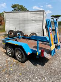 Rimorchio 2assi trasporto bobcat o miniescavatore