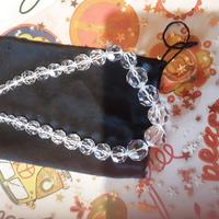 Collana in cristallo con gancio in argento