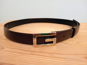 Cintura Gucci Fibbia G Rettangolare 85/34