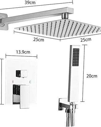 Sanitemodar Set Doccia Incasso Cromo