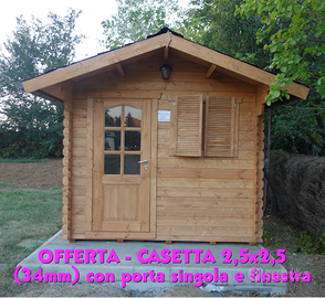 CASETTA 2,5x2,5 (34mm) porta singola e finestra