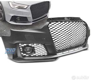 PARAURTI ANTERIORE AUDI A3 8V 12-16 LOOK RS3 NERO 