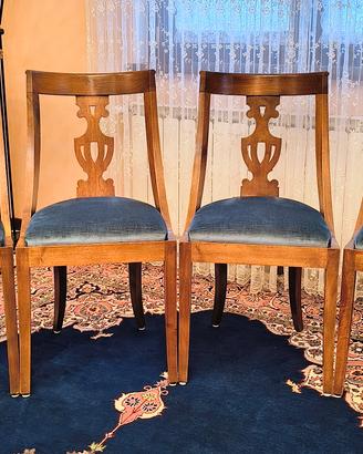 Set 4 sedie antiche fine'700 noce ottime