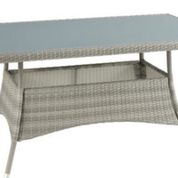 TAVOLO IN RATTAN  GRIGIO NUOVO MIS. 150x90x72,5 cm