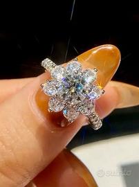 Anello con moissanite