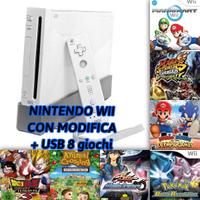 Nintendo Wii con M.OD + usb con 8 giochi (MARIO ec