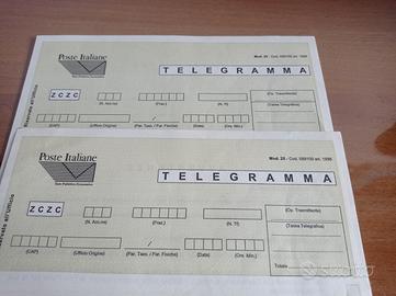 Telegramma Poste italiane modello 25 anno 1995