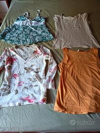 set 4 t-shirt donna. taglia S 