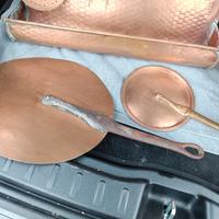 mestoli e porta mestoli in rame 