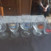 collezione bicchieri vetro di birra