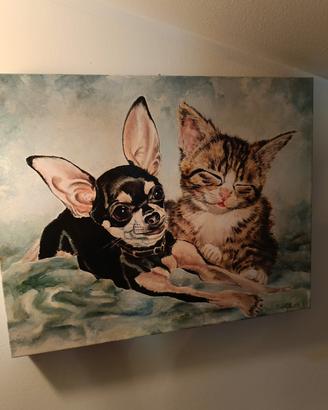 quadro amici cuccioli 