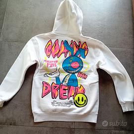 felpa coming dream ragazzo bianca taglia S