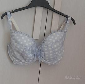 reggiseno azzurro a pois bianchi tg.  36 F