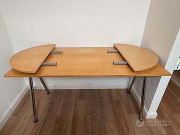 Scrivania grande allungabile 160–240 cm con gambe