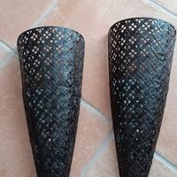 2 plafoniere in metallo marrone nuove