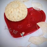 Portasapone a forma di cuore in ceramica