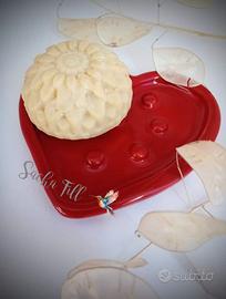 Portasapone a forma di cuore in ceramica