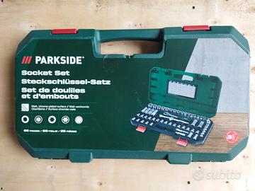 set 65 chiavi con cricchetto 3/8 parkside nuovo 