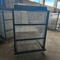 essiccatoio per serigrafia su ruote con ripiani