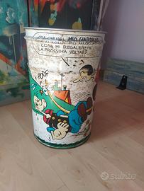 secchio contenitore vintage popeye braccio di ferr