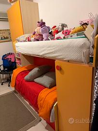 cameretta con letto a castello