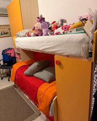 cameretta con letto a castello
