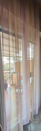 3 tende voile 84x250 rosa verde sfumate