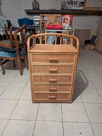 cassettiera rattan