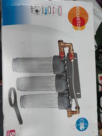 sistema filtraggio acqua uso domestico con filtri